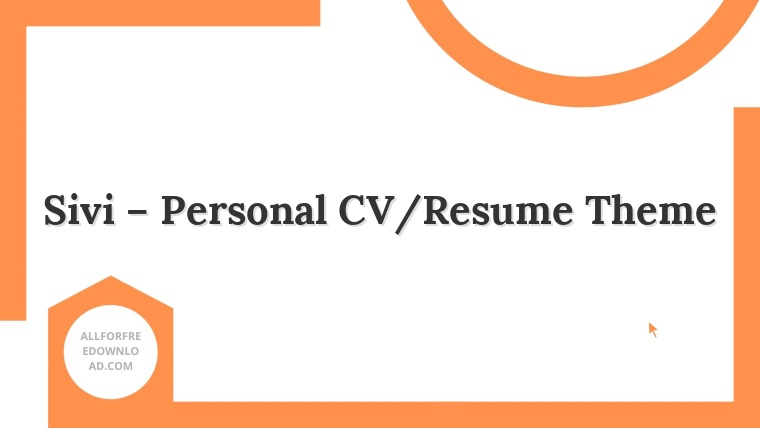 Sivi – Personal CV/Resume Theme