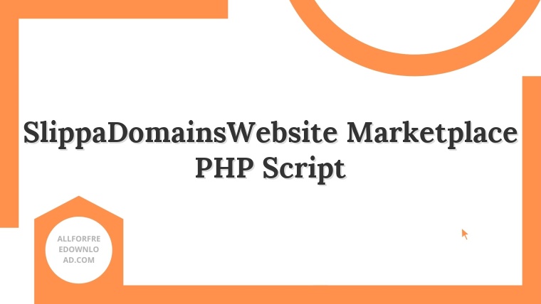SlippaDomainsWebsite Marketplace PHP Script