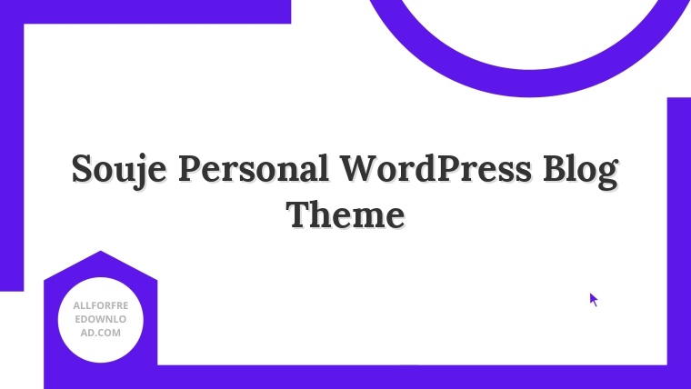 Souje Personal WordPress Blog Theme
