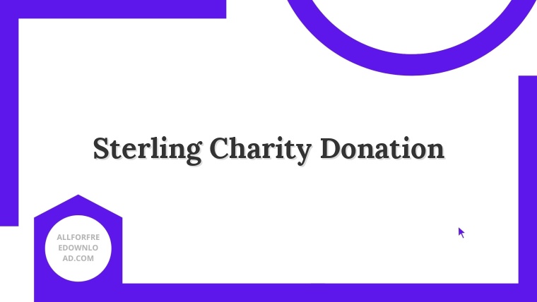 Sterling Charity Donation