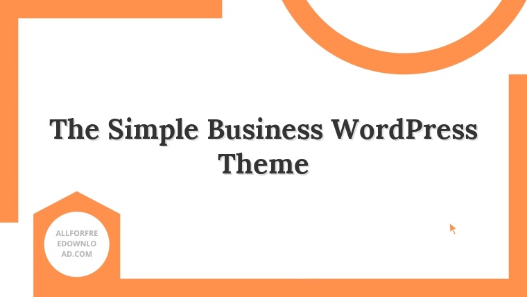 The Simple Business WordPress Theme