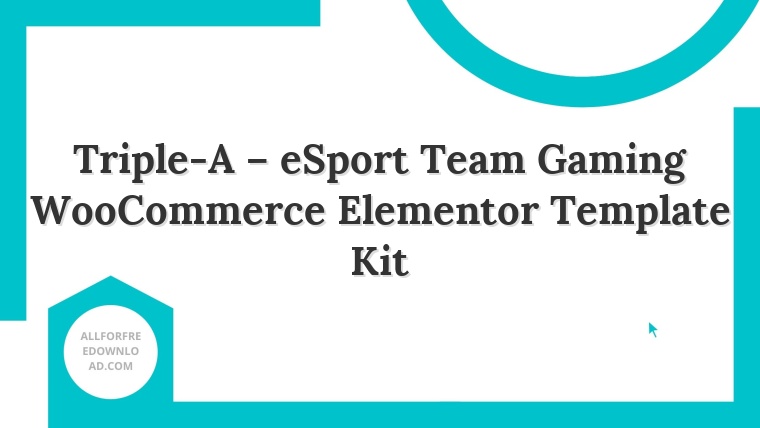 Triple-A – eSport Team Gaming WooCommerce Elementor Template Kit