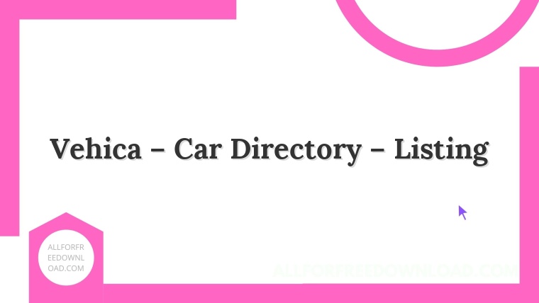 Vehica – Car Directory – Listing