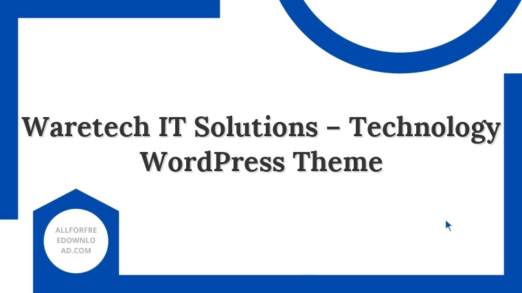 Waretech IT Solutions – Technology WordPress Theme