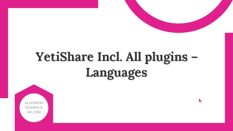 YetiShare Incl. All plugins – Languages