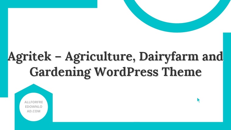 Agritek – Agriculture, Dairyfarm and Gardening WordPress Theme