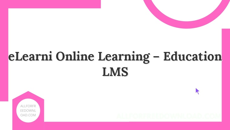 eLearni Online Learning – Education LMS