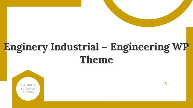 Enginery Industrial – Engineering WP Theme