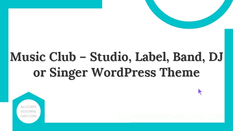 Music Club – Studio, Label, Band, DJ or Singer WordPress Theme