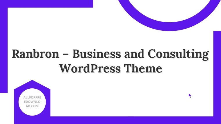 Ranbron – Business and Consulting WordPress Theme