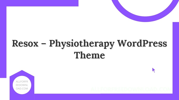 Resox – Physiotherapy WordPress Theme