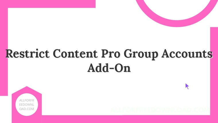 Restrict Content Pro Group Accounts Add-On