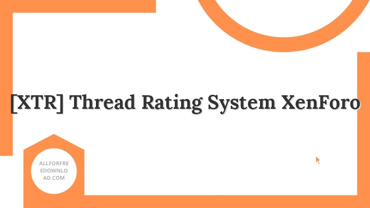 [XTR] Thread Rating System XenForo