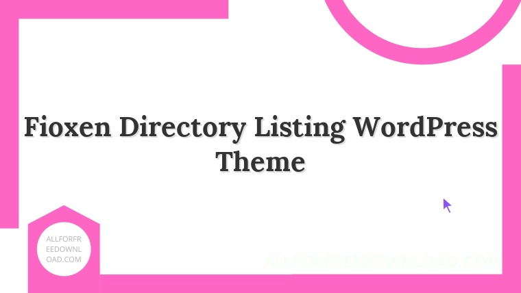 Fioxen Directory Listing WordPress Theme