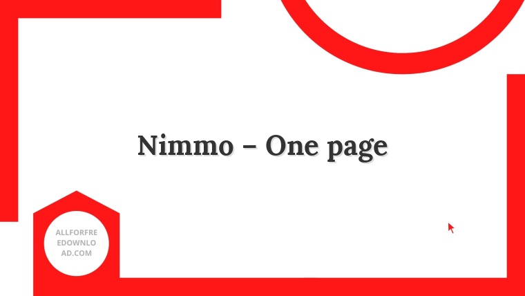Nimmo – One page
