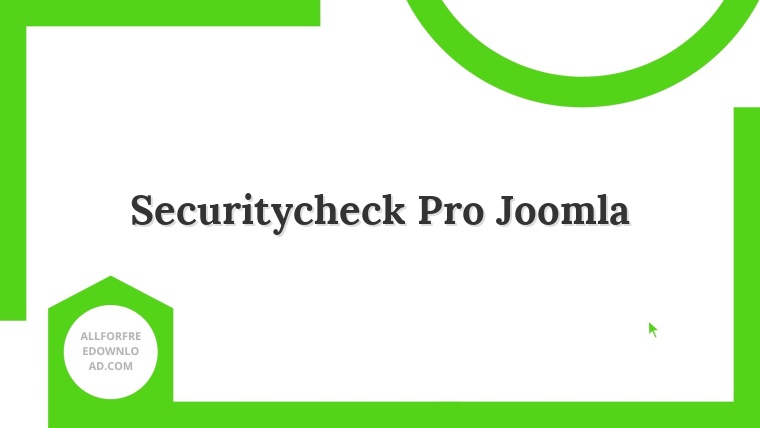Securitycheck Pro Joomla