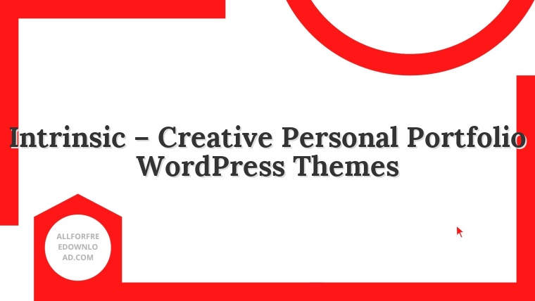 Intrinsic – Creative Personal Portfolio WordPress Themes