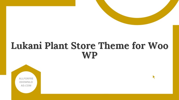 Lukani Plant Store Theme for Woo WP