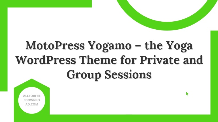MotoPress Yogamo – the Yoga WordPress Theme for Private and Group Sessions