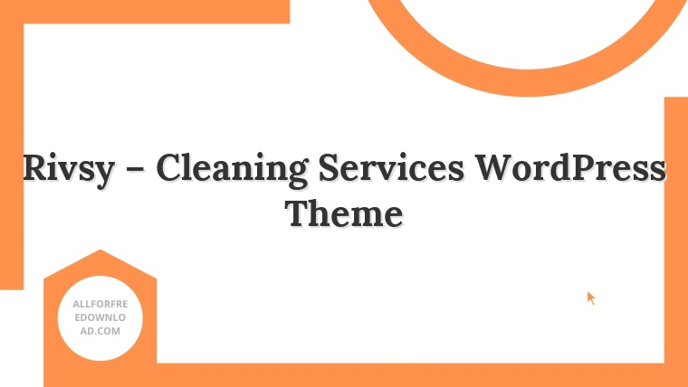 Rivsy – Cleaning Services WordPress Theme