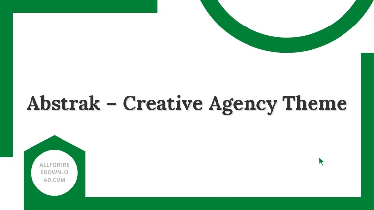 Abstrak – Creative Agency Theme