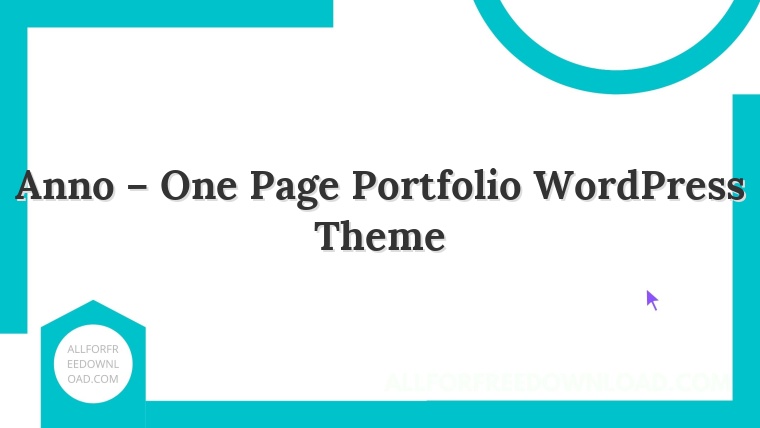 Anno – One Page Portfolio WordPress Theme