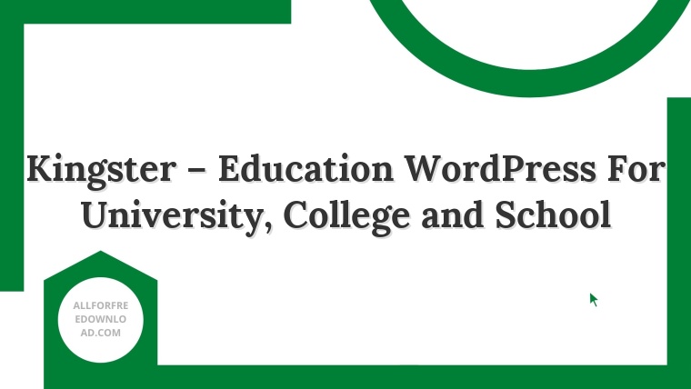Kingster – Education WordPress For University, College and School