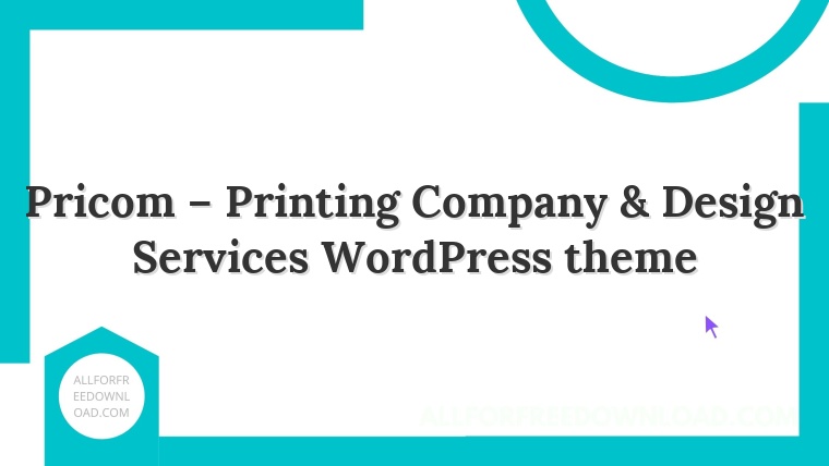 Pricom – Printing Company & Design Services WordPress theme