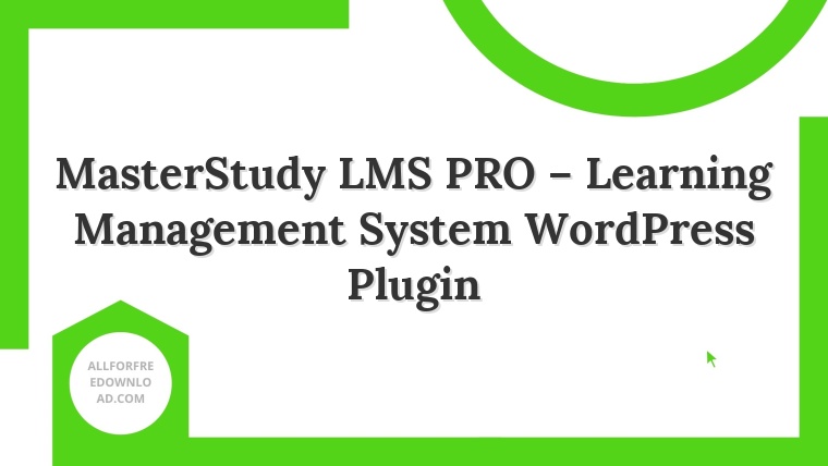 MasterStudy LMS PRO – Learning Management System WordPress Plugin